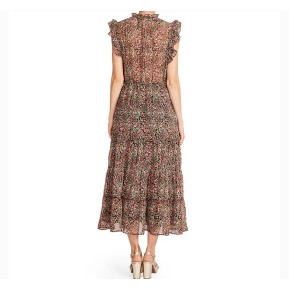 BB Dakota Steve Madden Floral Ruffle Dress Size Large Multicolored - Picture 3 of 9